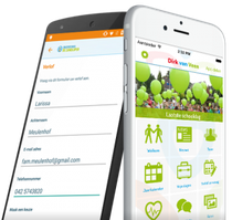 ParentCom-app op een telefoon