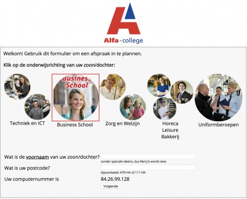 Voorbeeld inlogscherm in eigen huisstijl